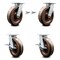 Service Caster 8 Inch Kingpinless High Temp Phenolic Wheel Caster Swivel Locks 2 Brakes, 2PK SCC-KP30S820-PHRHT-BSL-2-SLB-2 - alternate 3